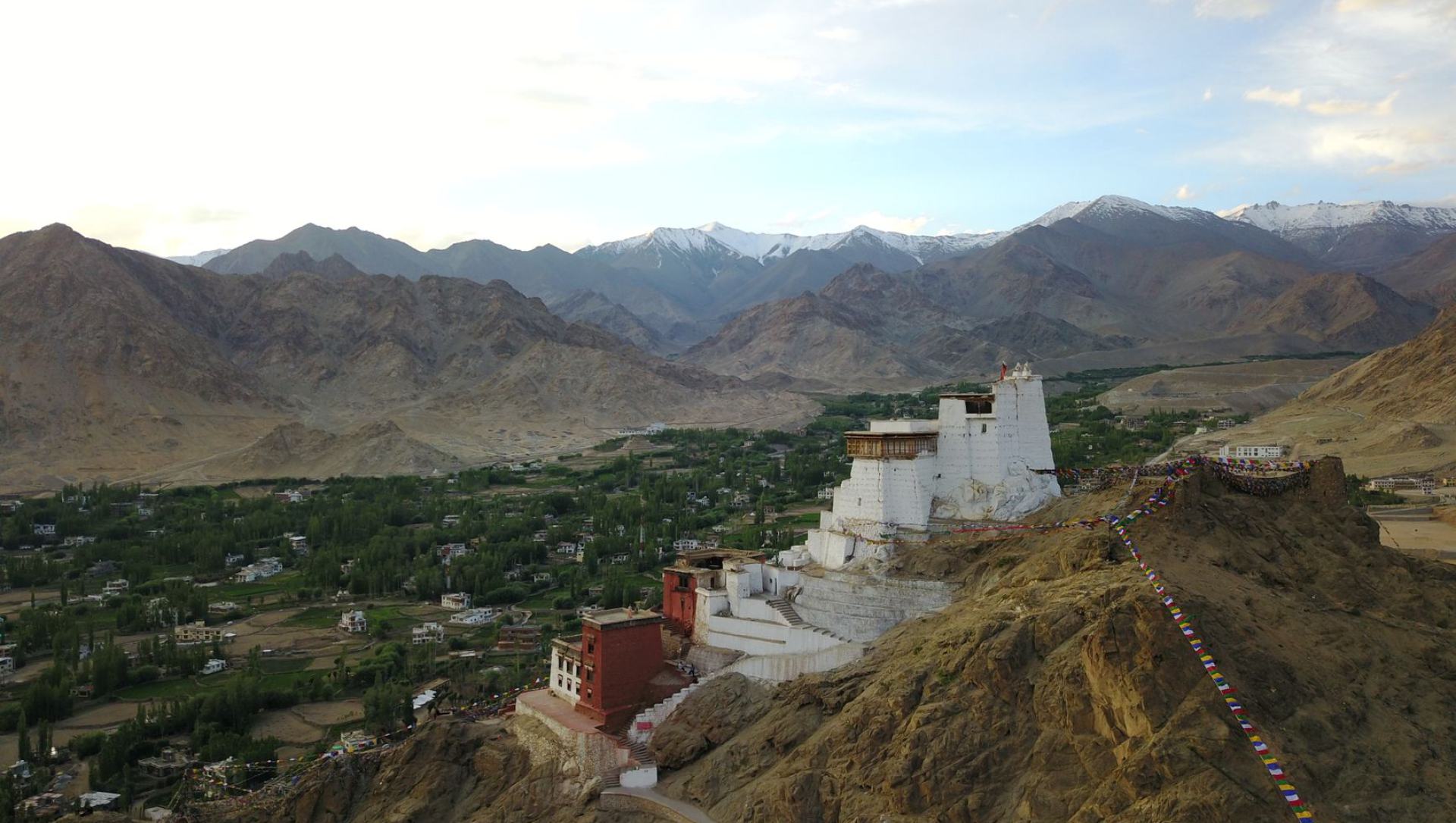Shey Palace ruins and Indus Valley landscape near Leh