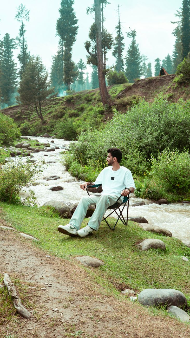 Forest stream and meadow scenery in Yusmarg